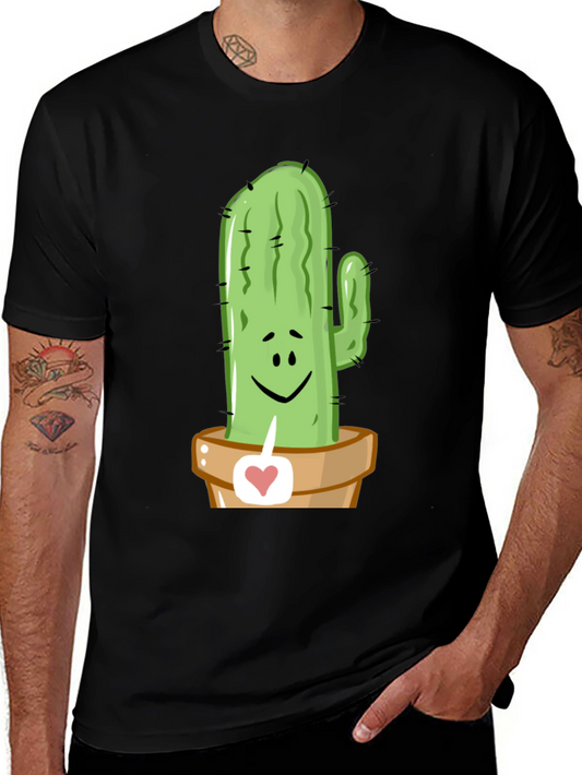 Cactus Love Graphic Tee - Unique Potted Plant Design
