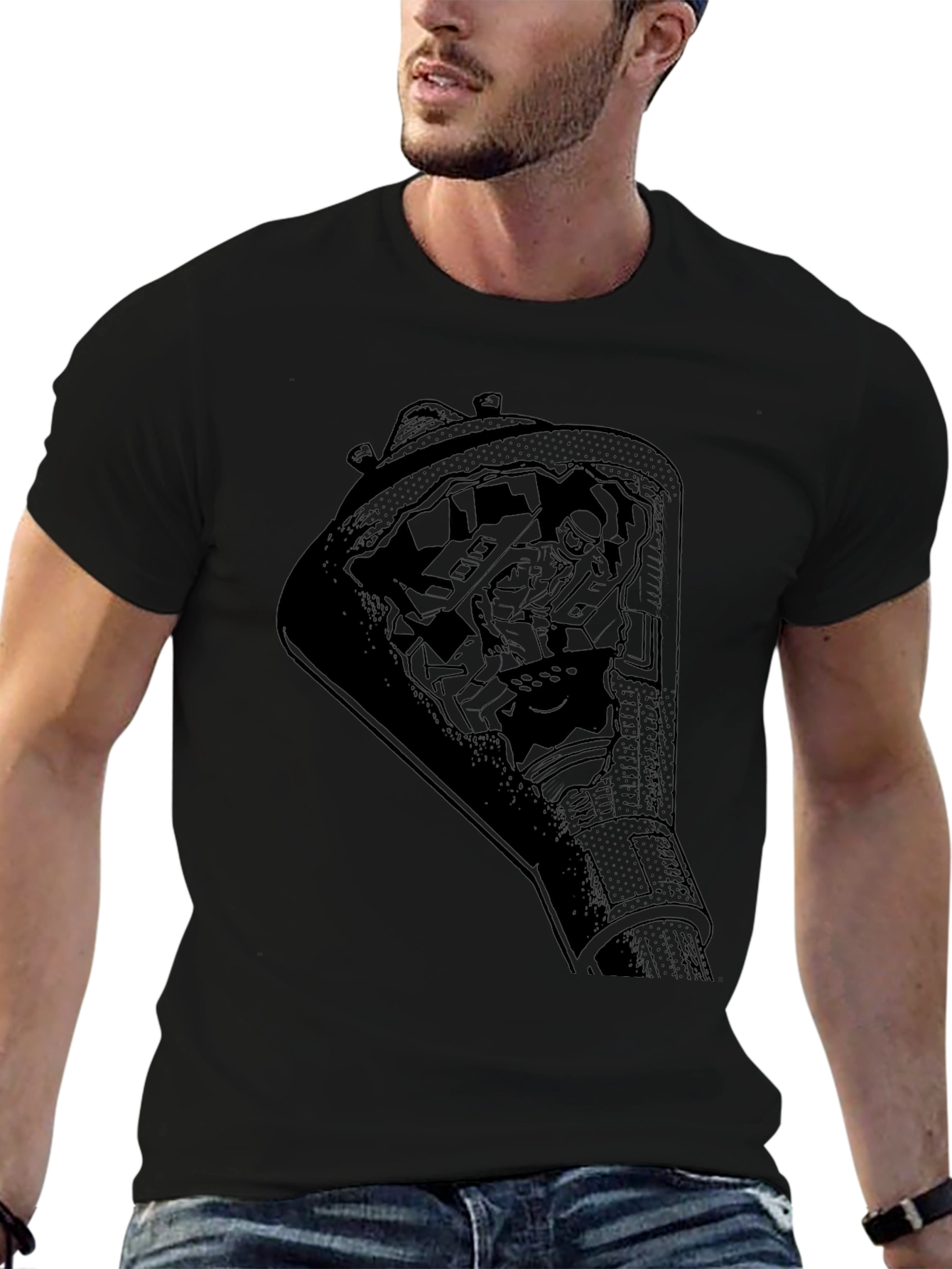 Astronaut Space Capsule Graphic T-Shirt