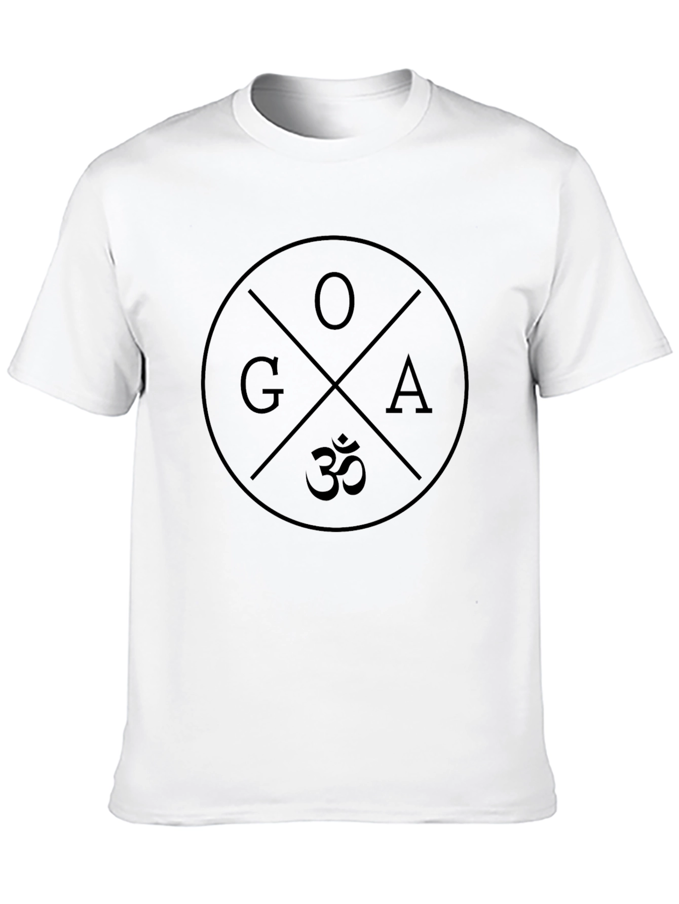Mens Black Goa Print Graphic T-Shirt