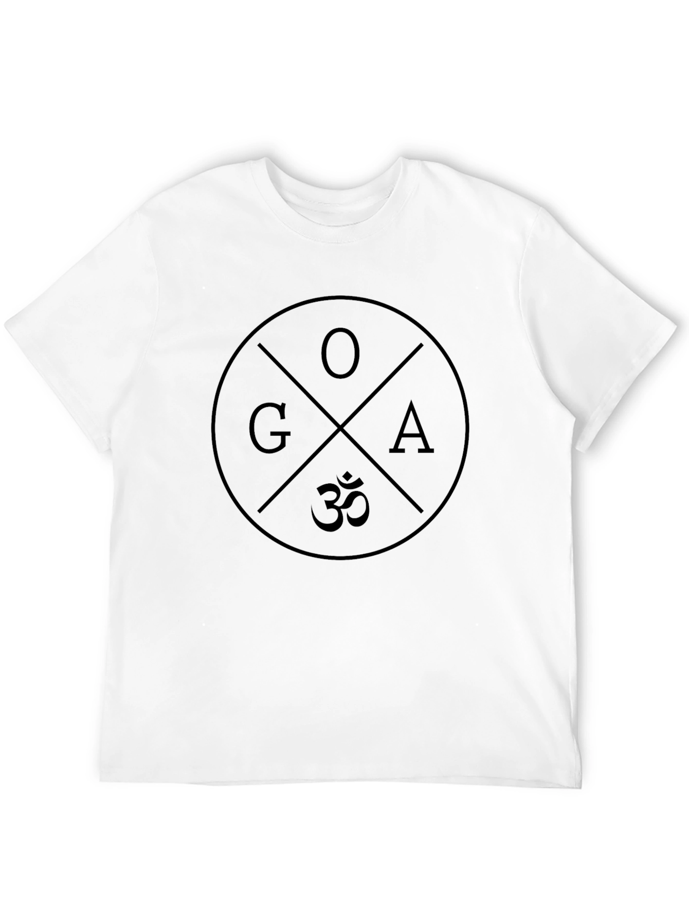 Mens Black Goa Print Graphic T-Shirt