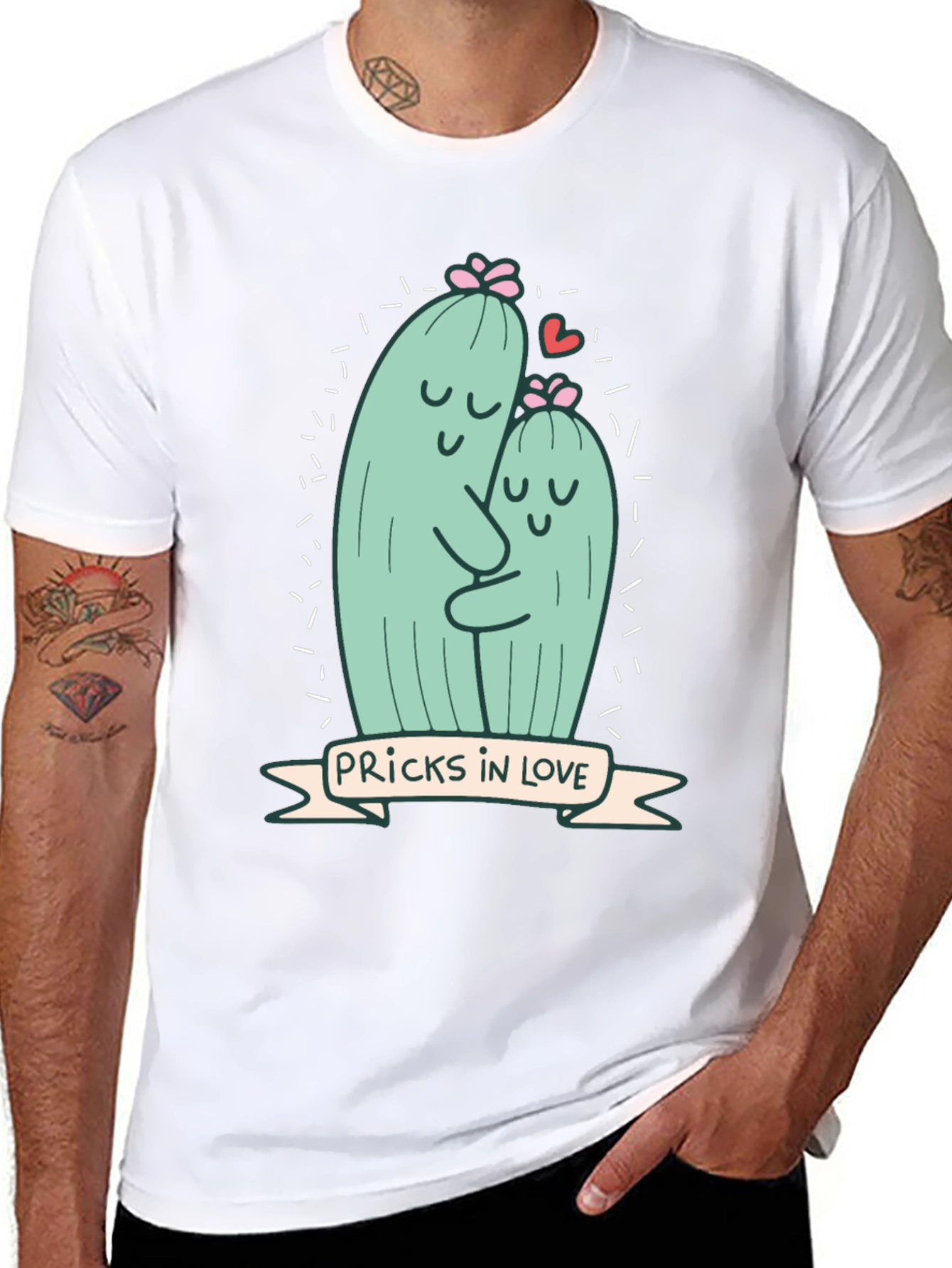 Pricks in Love Graphic Tee - Soft Cotton