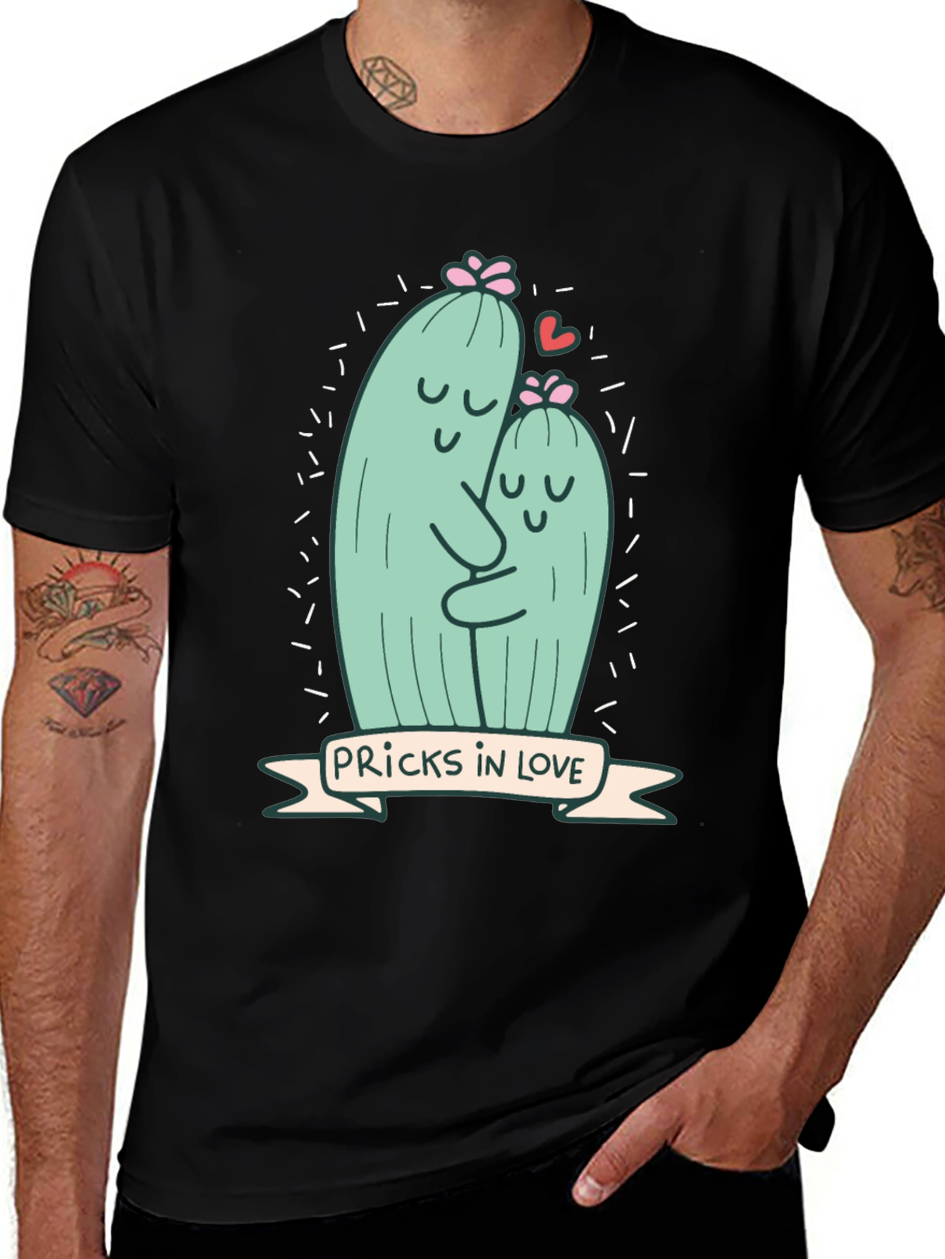 Pricks in Love Graphic Tee - Soft Cotton
