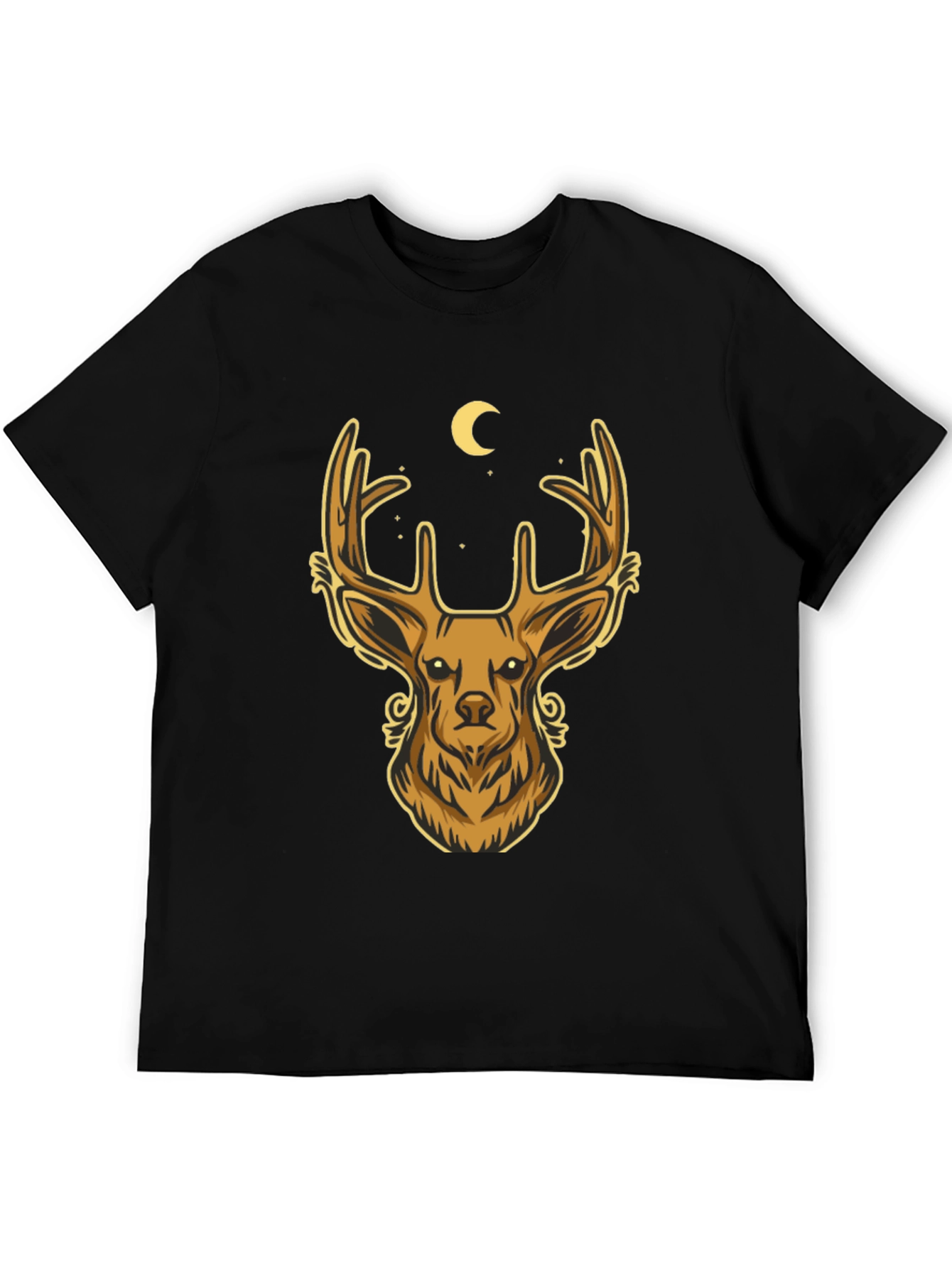 Deer Graphic T-Shirt - Mens Black Tee