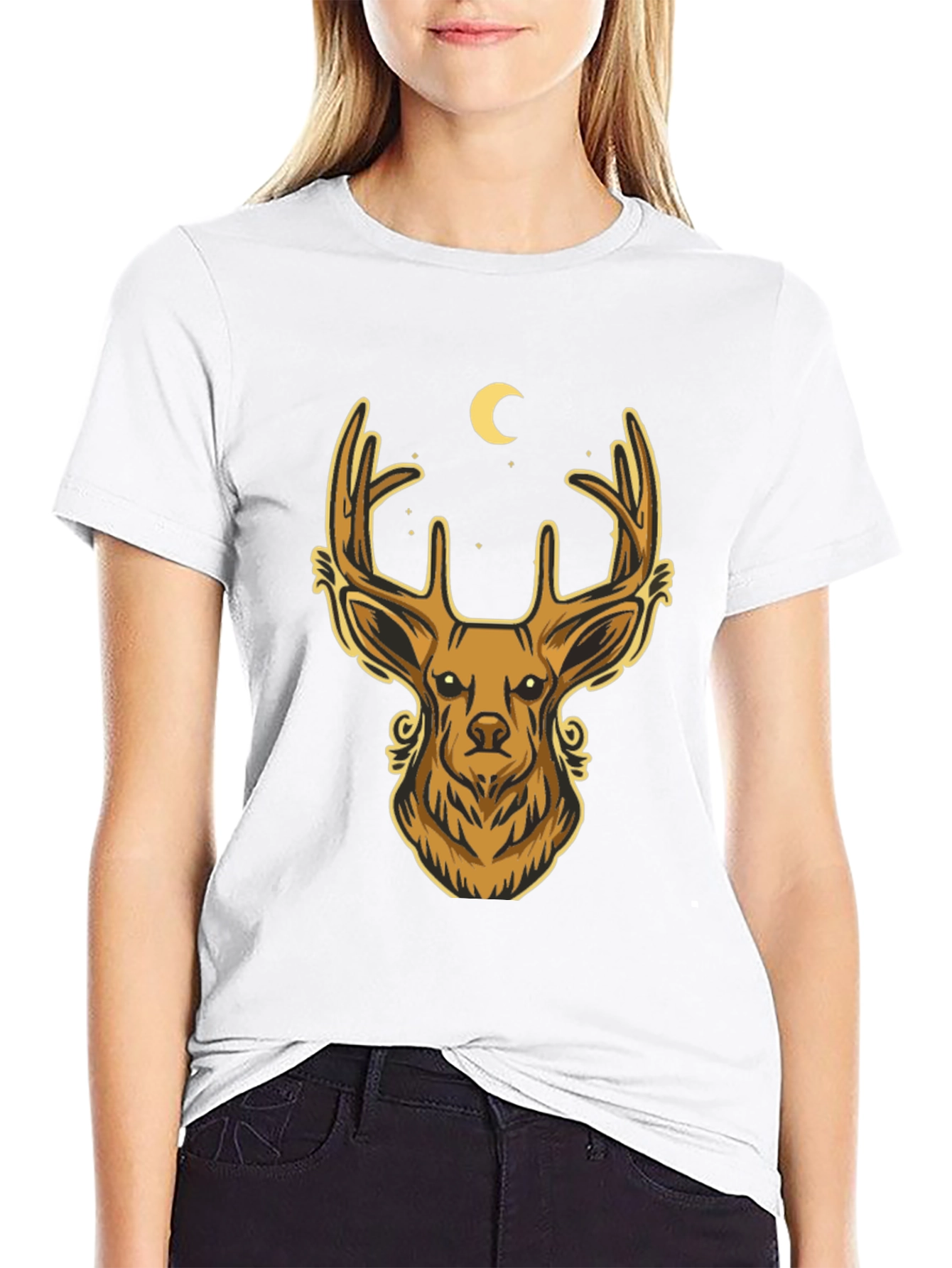 Deer Graphic T-Shirt - Mens Black Tee
