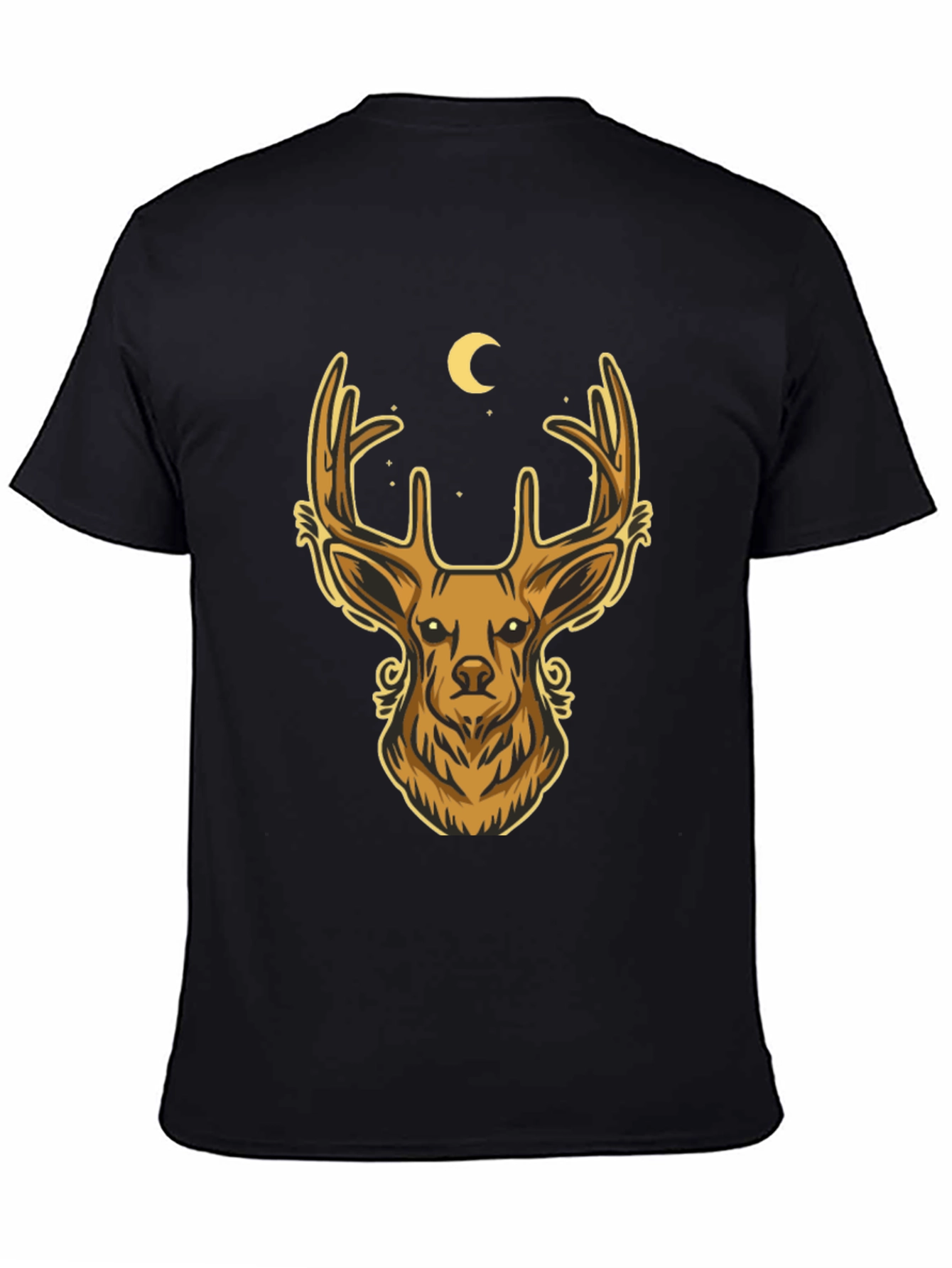 Deer Graphic T-Shirt - Mens Black Tee