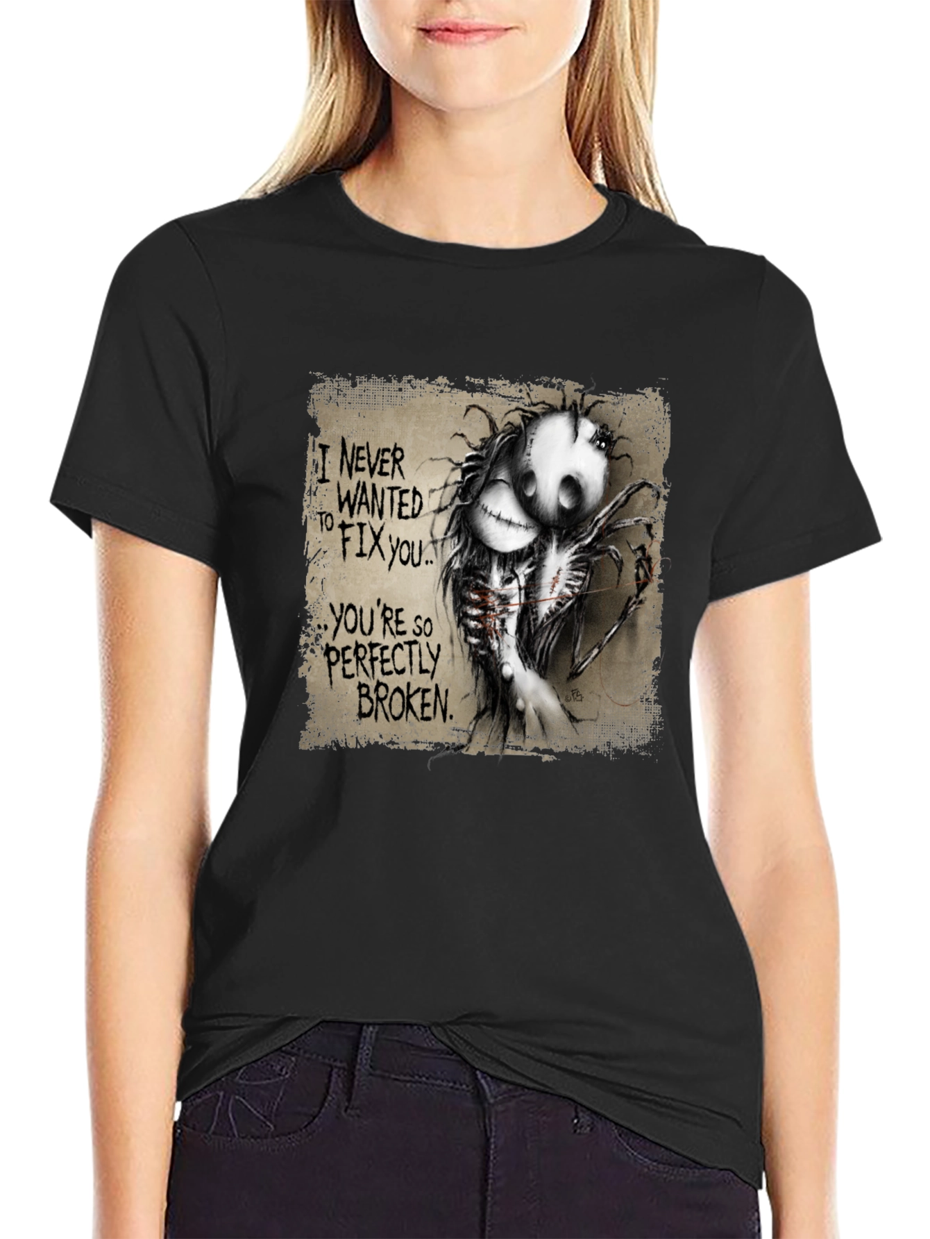 Perfectly Broken Graphic Tee - Unisex Black T-Shirt