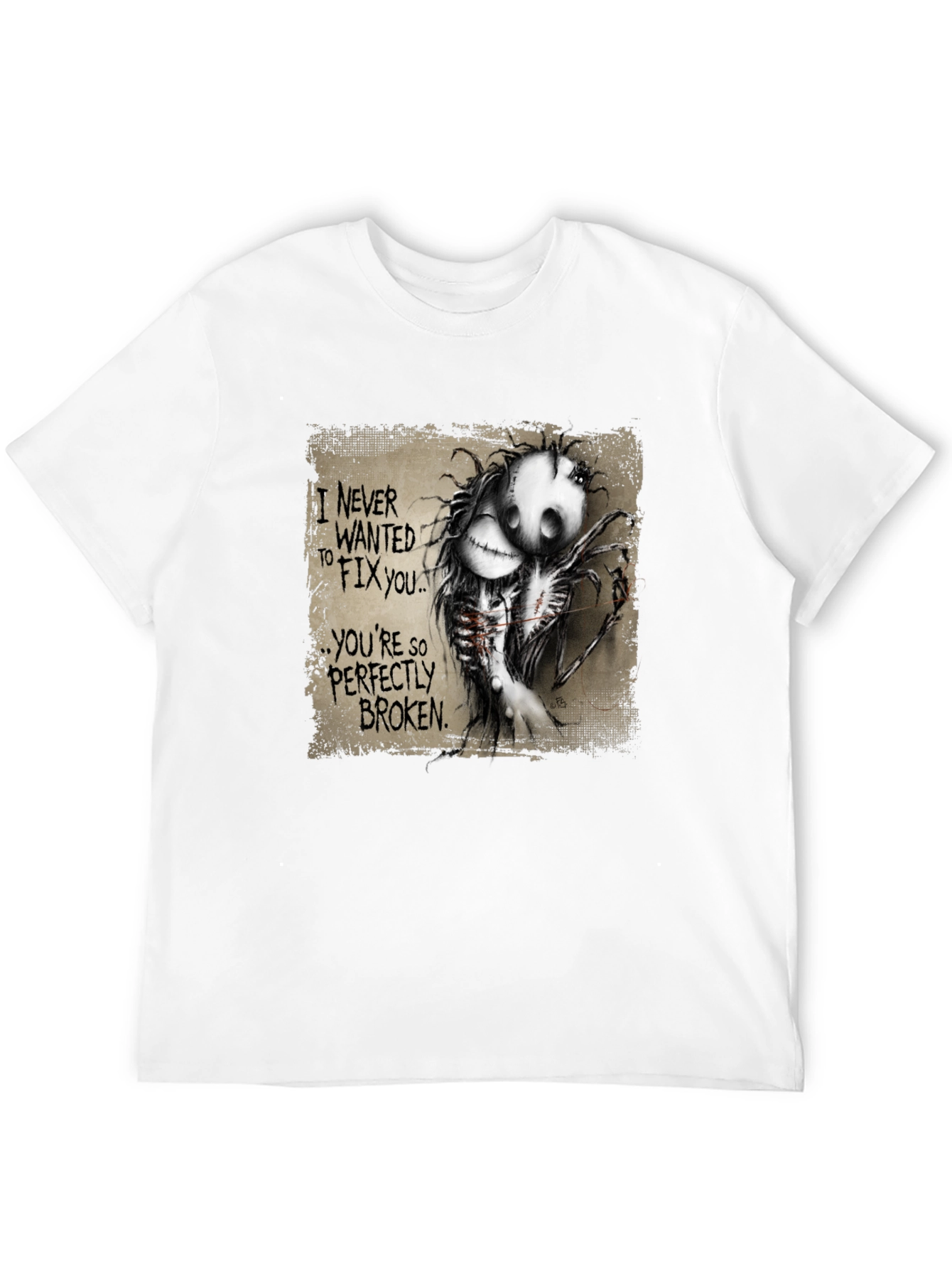Perfectly Broken Graphic Tee - Unisex Black T-Shirt