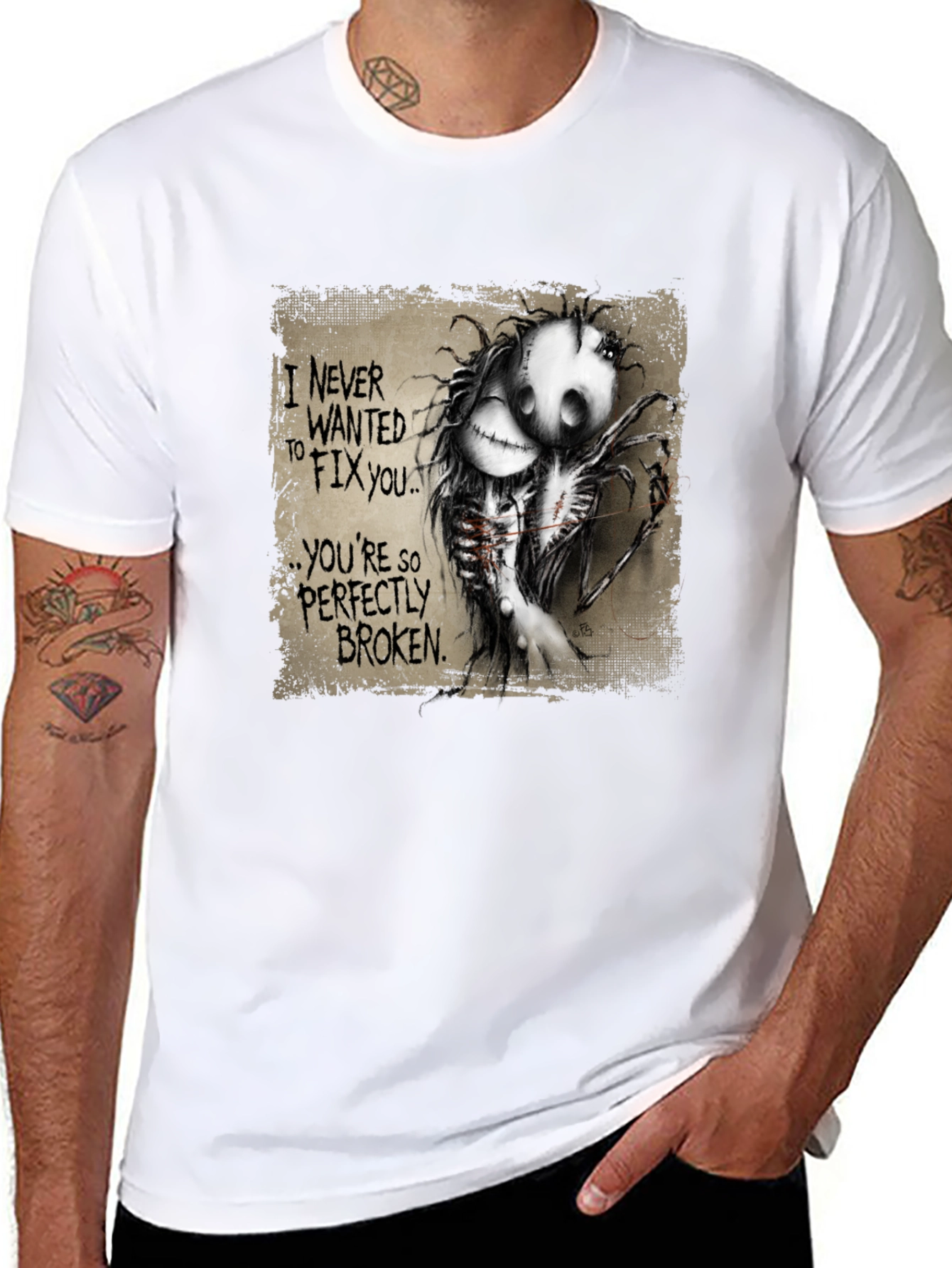 Perfectly Broken Graphic Tee - Unisex Black T-Shirt
