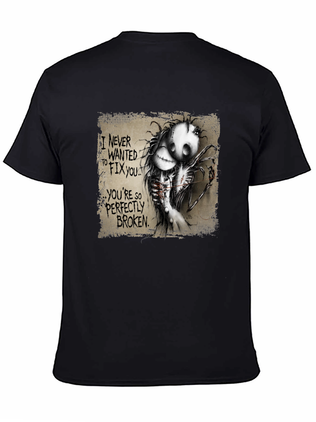 Perfectly Broken Graphic Tee - Unisex Black T-Shirt