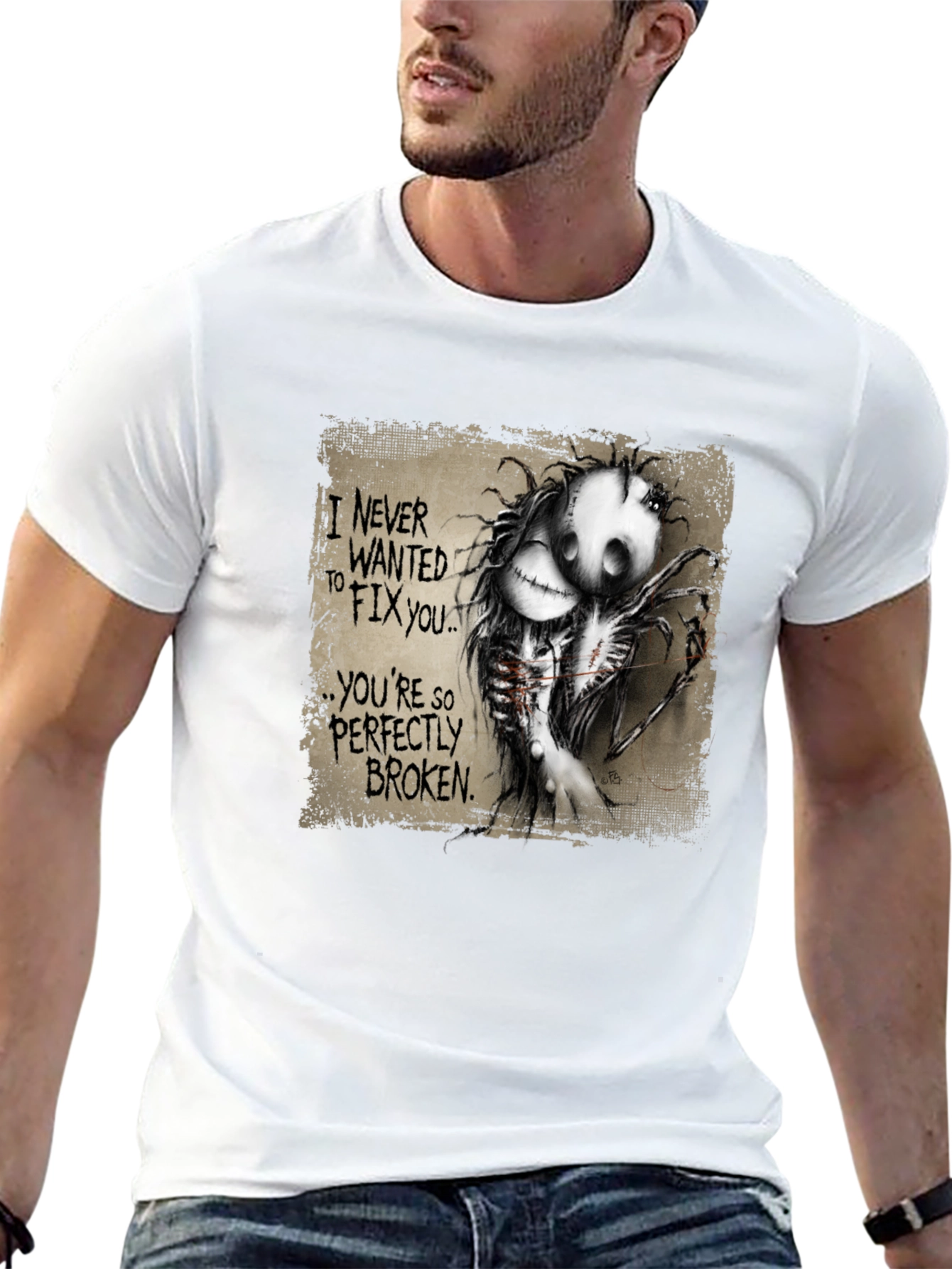 Perfectly Broken Graphic Tee - Unisex Black T-Shirt