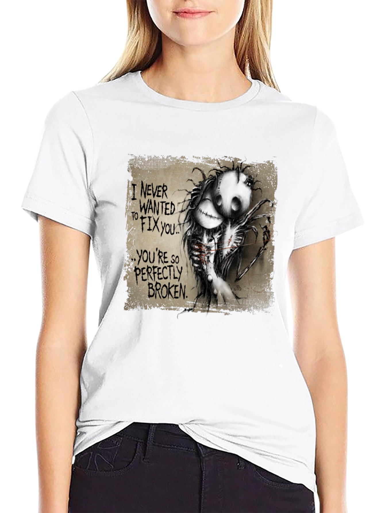 Perfectly Broken Graphic Tee - Unisex Black T-Shirt