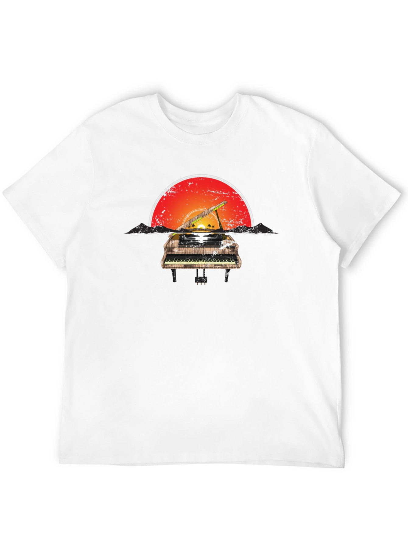 Sunset Piano Graphic Tee