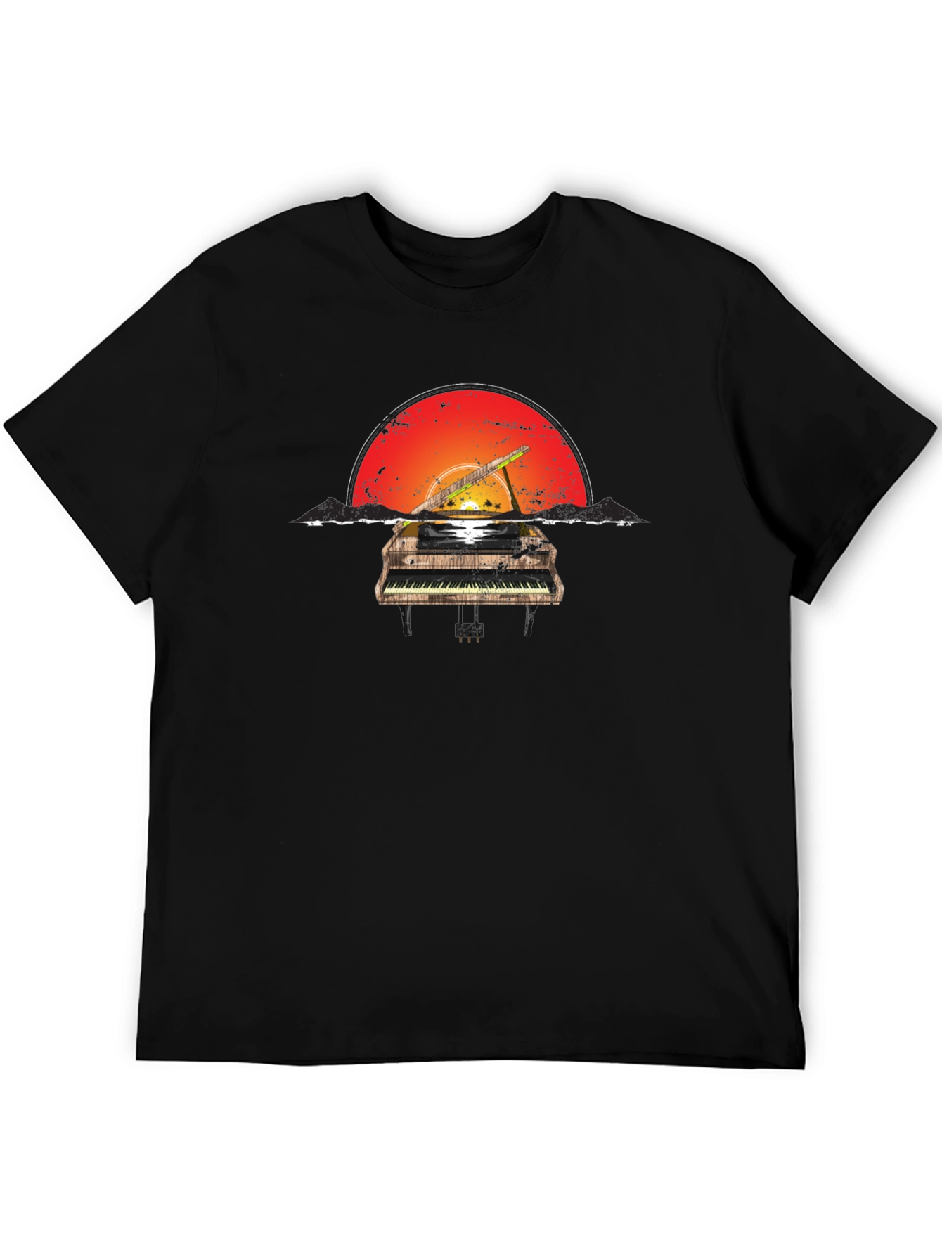 Sunset Piano Graphic Tee