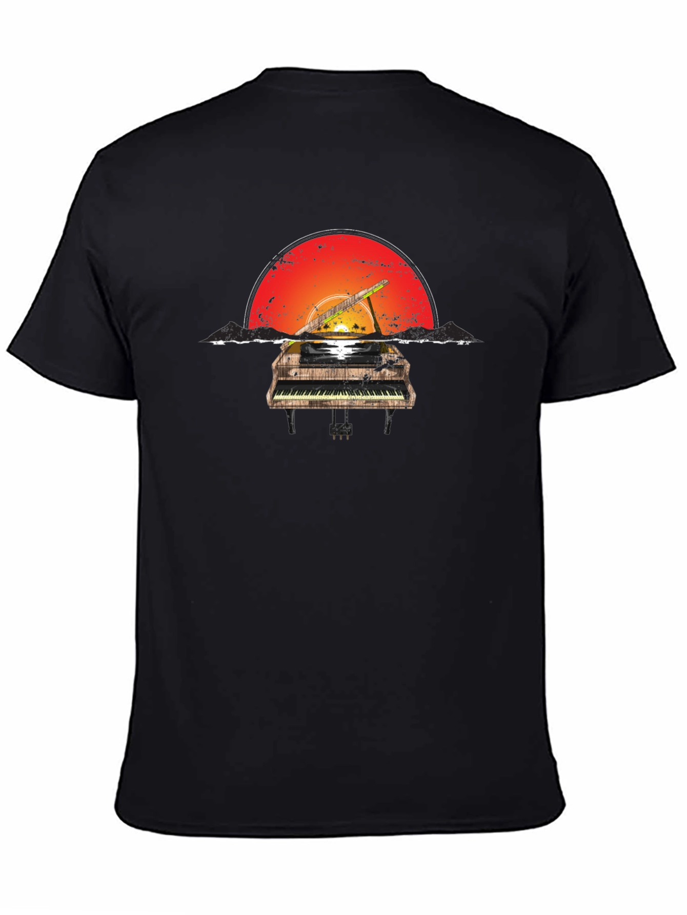 Sunset Piano Graphic Tee