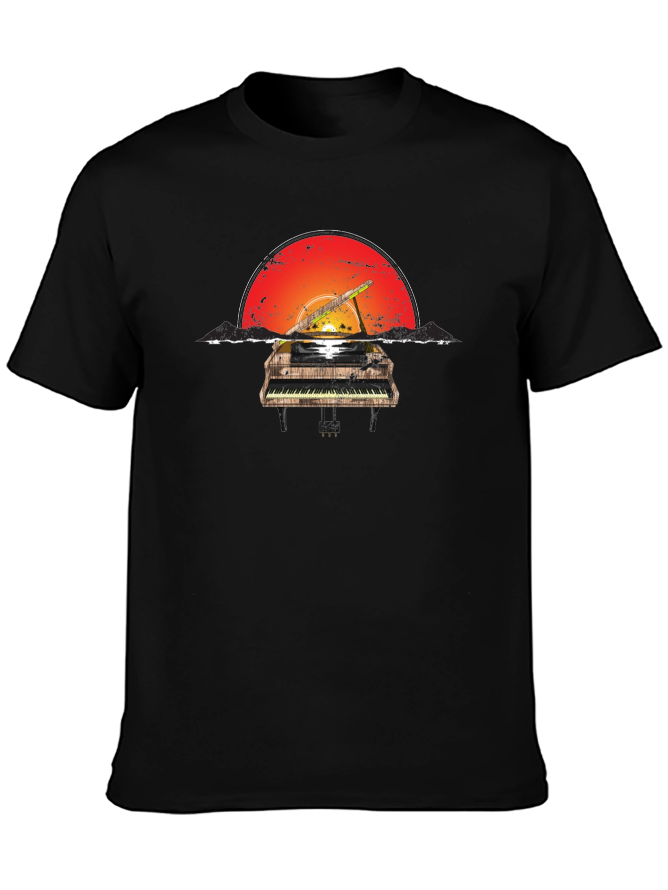 Sunset Piano Graphic Tee