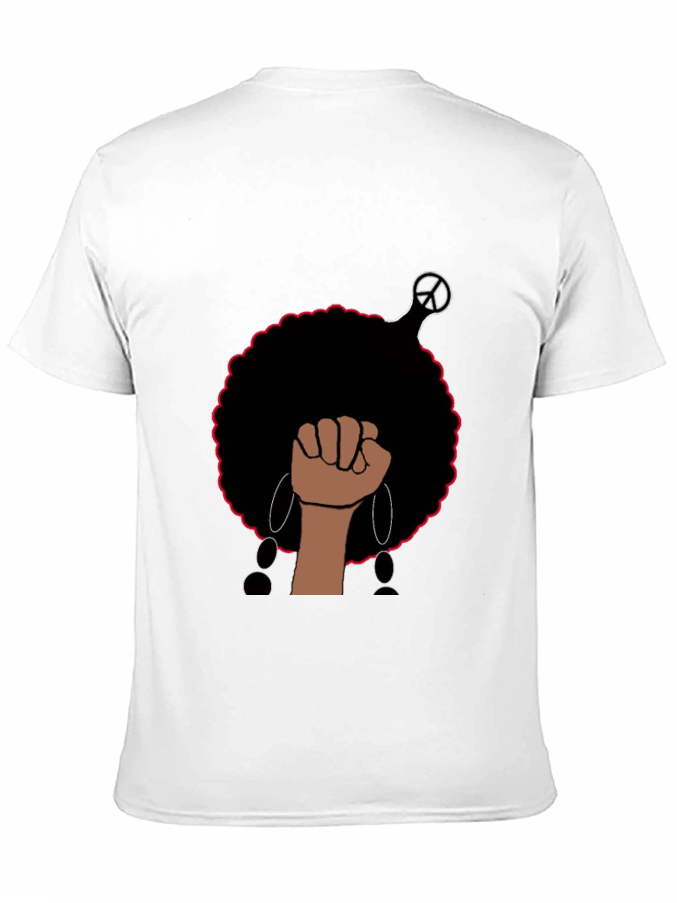 Afro Power Fist Graphic Tee - Black