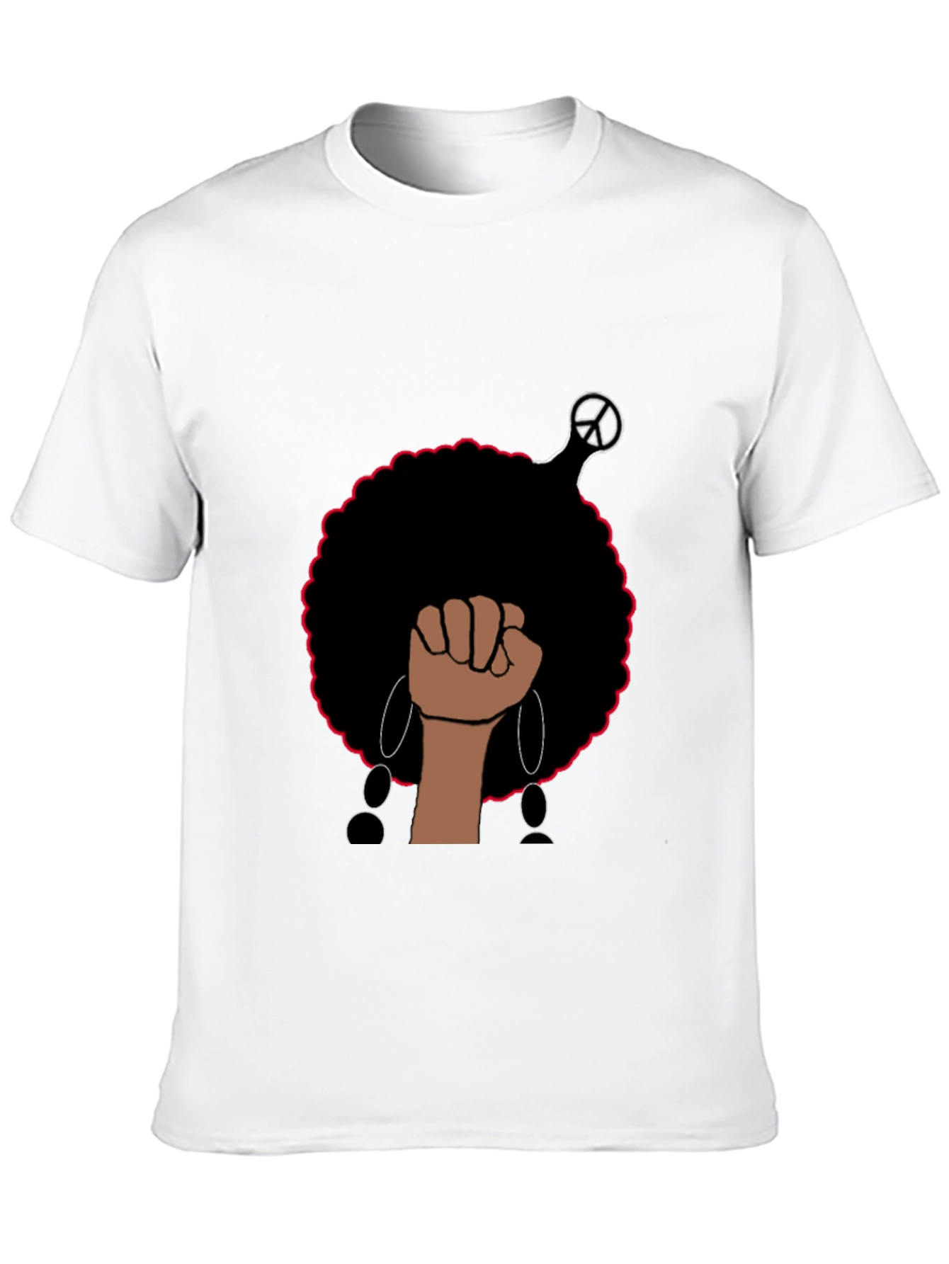 Afro Power Fist Graphic Tee - Black
