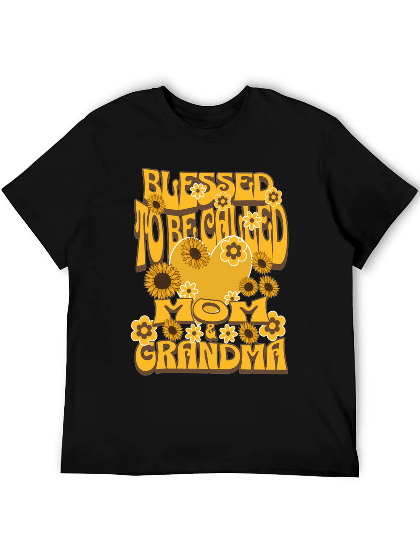 Blessed Mom & Grandma T-Shirt Sunflower Design