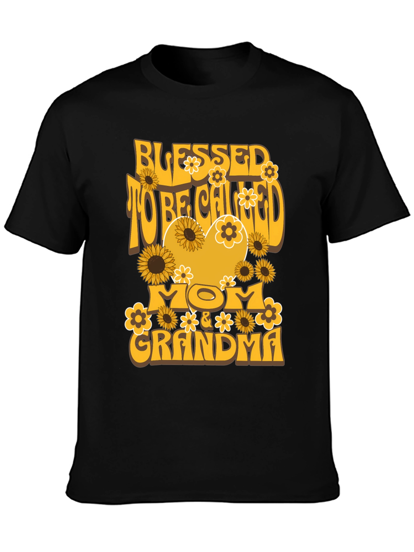 Blessed Mom & Grandma T-Shirt Sunflower Design