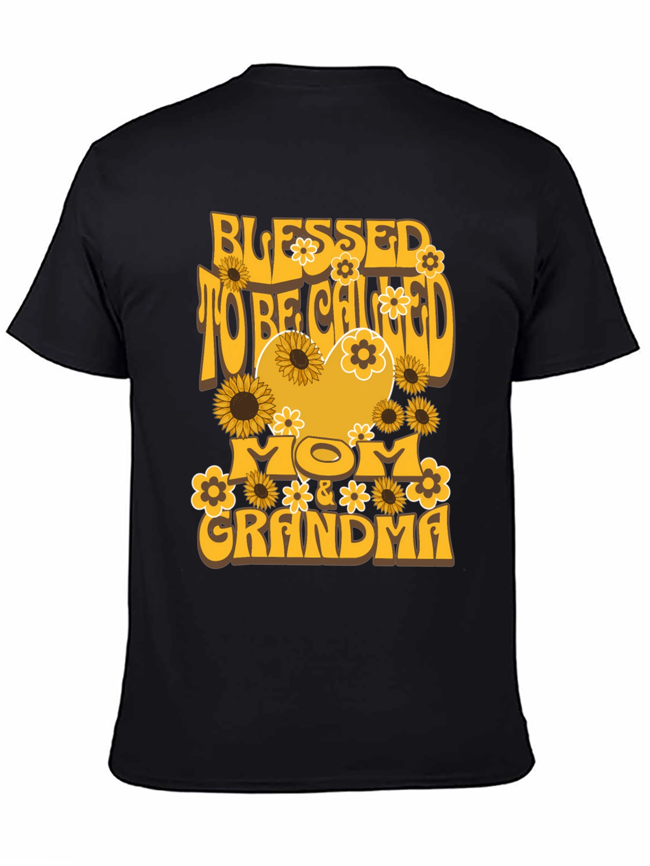Blessed Mom & Grandma T-Shirt Sunflower Design