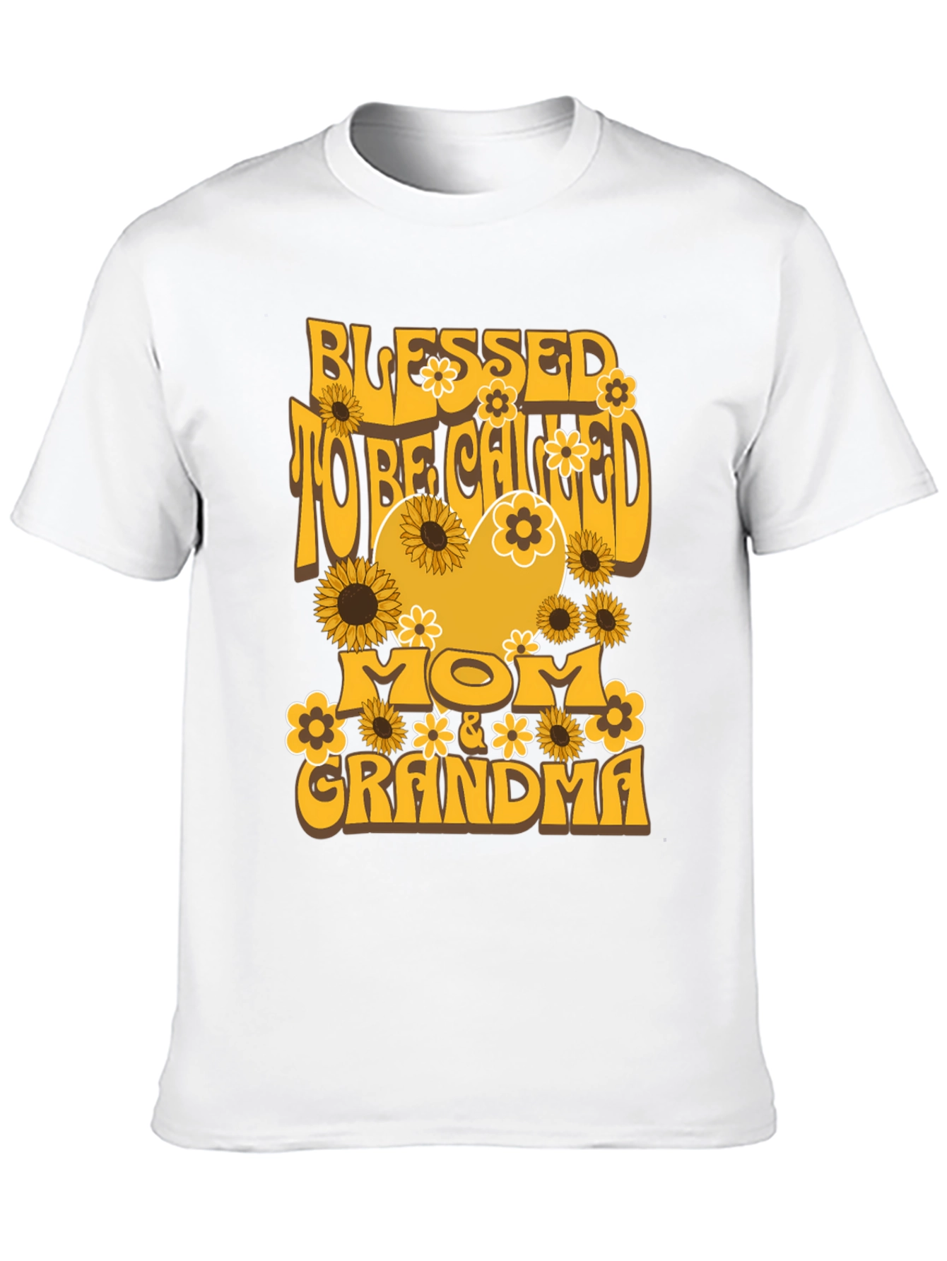 Blessed Mom & Grandma T-Shirt Sunflower Design