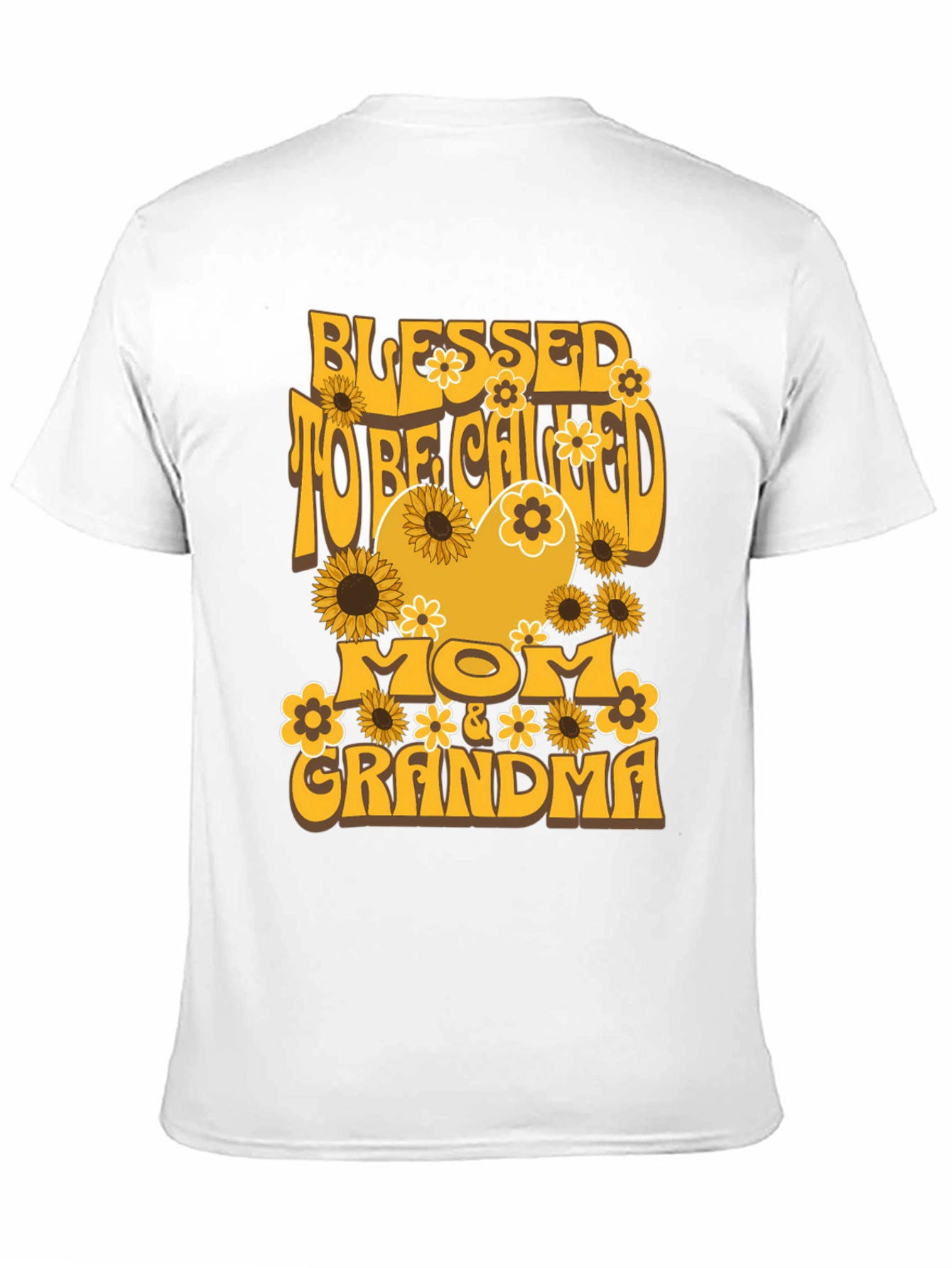 Blessed Mom & Grandma T-Shirt Sunflower Design