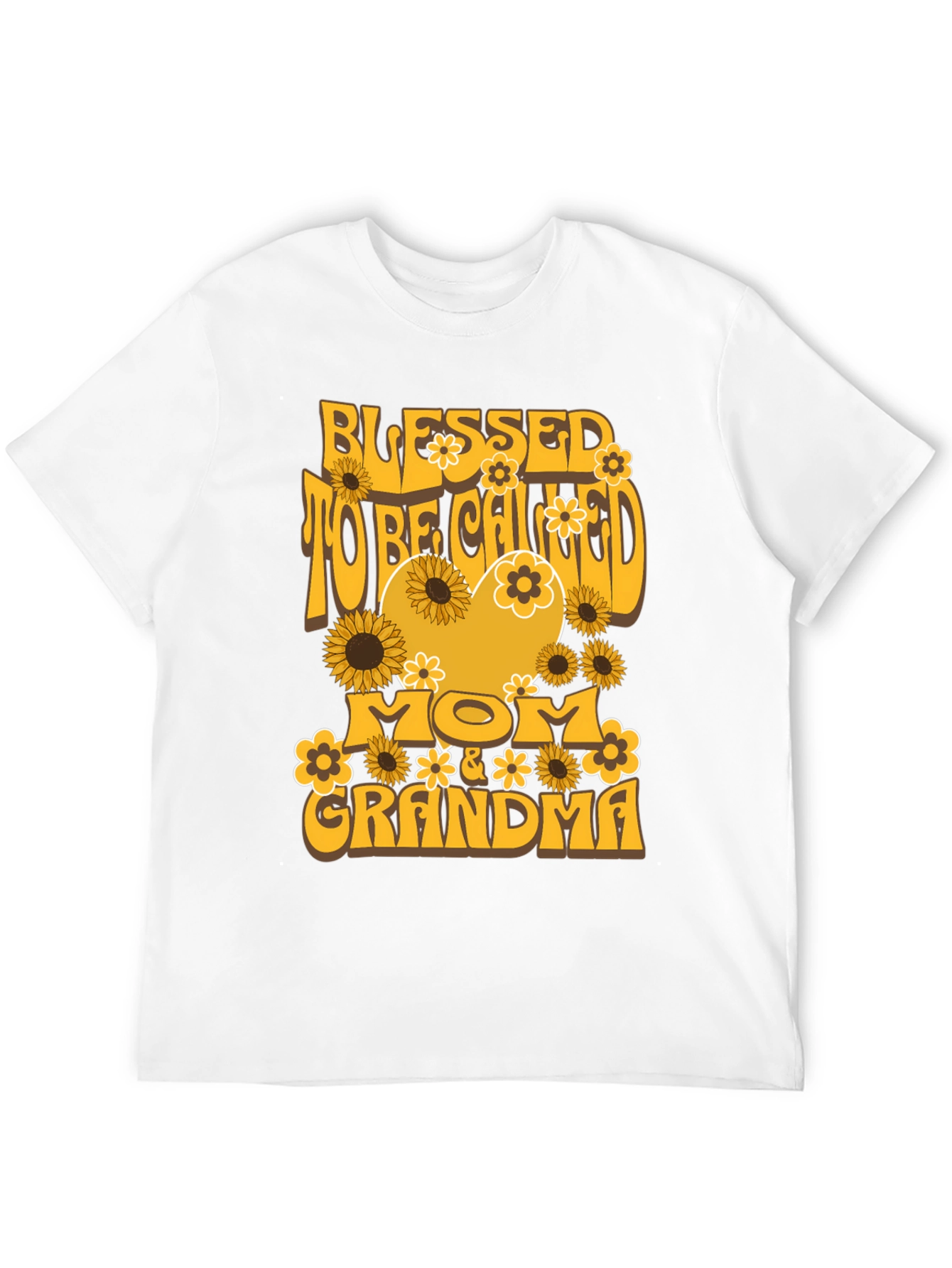 Blessed Mom & Grandma T-Shirt Sunflower Design