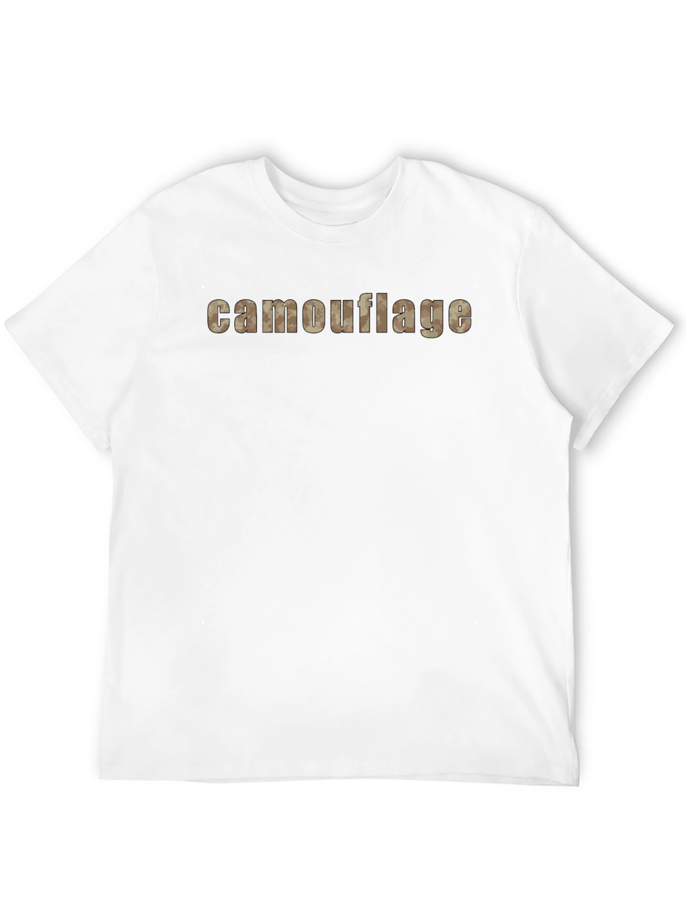 Camouflage Print Mens Black T-Shirt