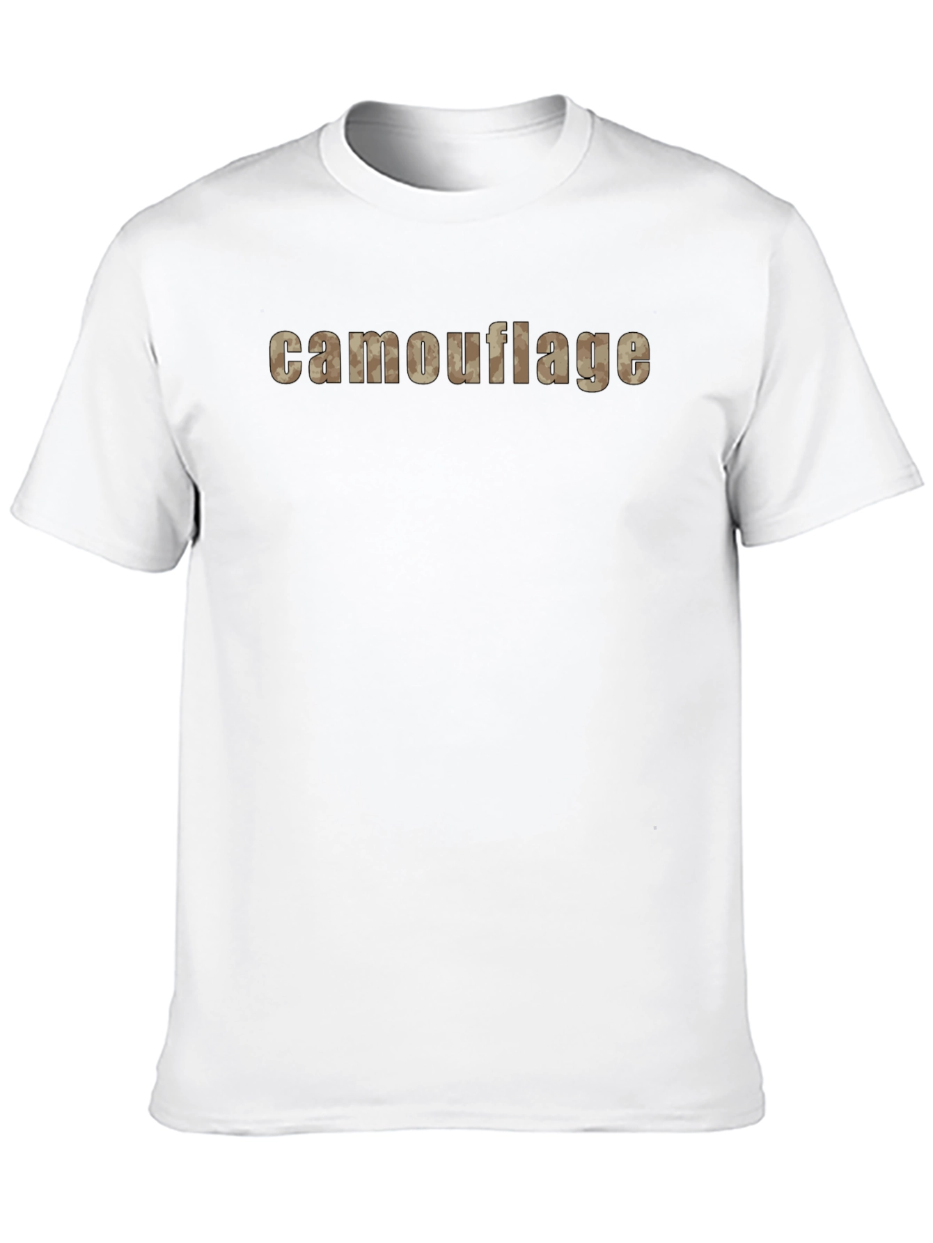 Camouflage Print Mens Black T-Shirt