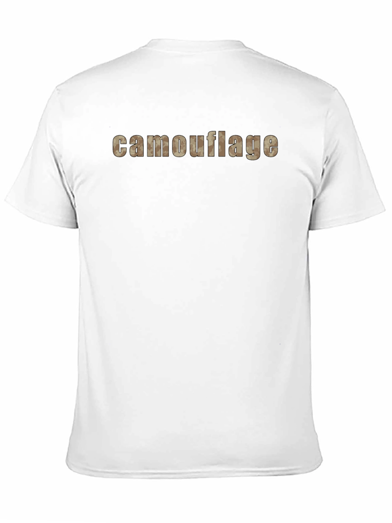 Camouflage Print Mens Black T-Shirt