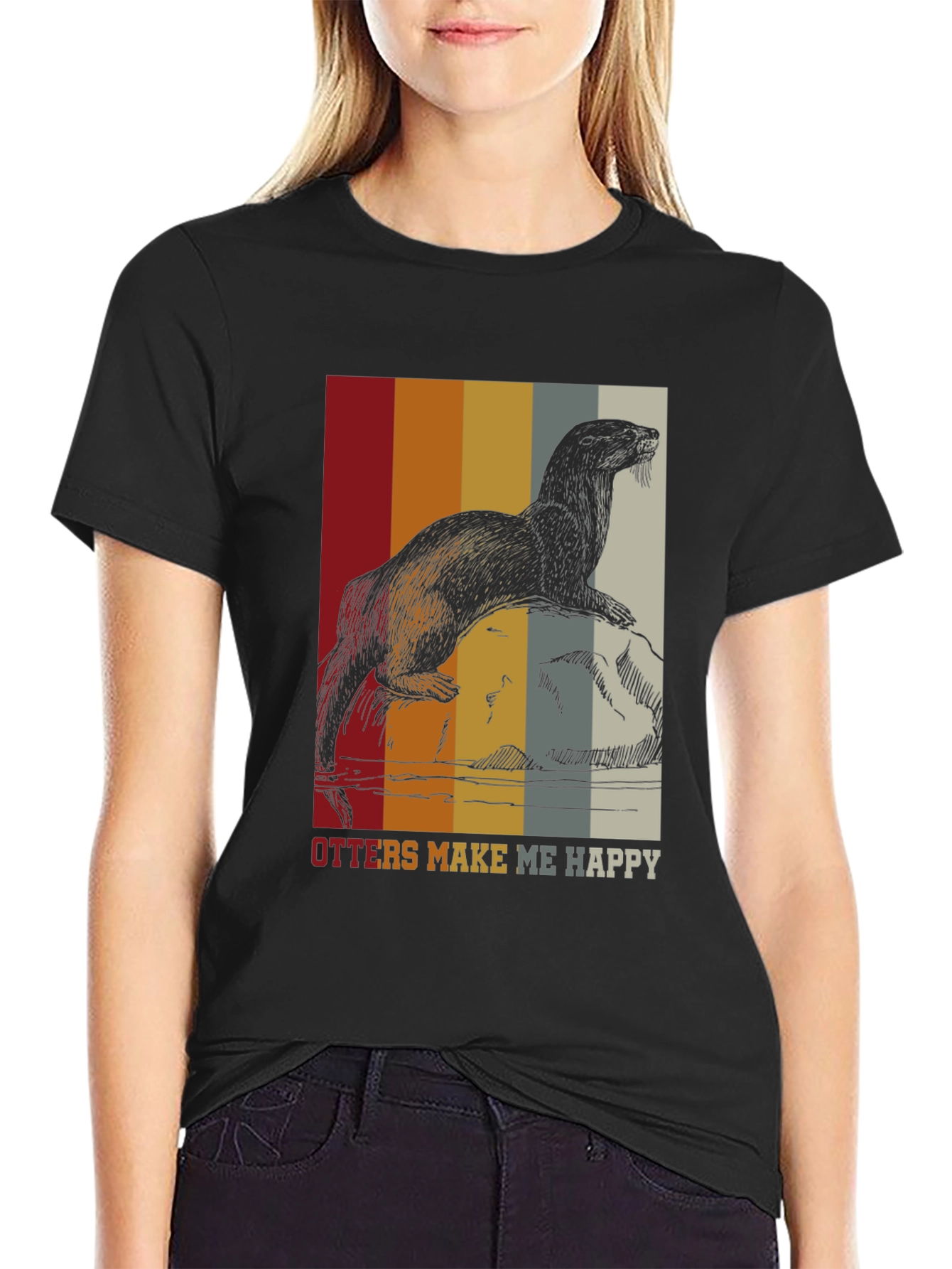 Otter Graphic Tee - Retro Style Comfort