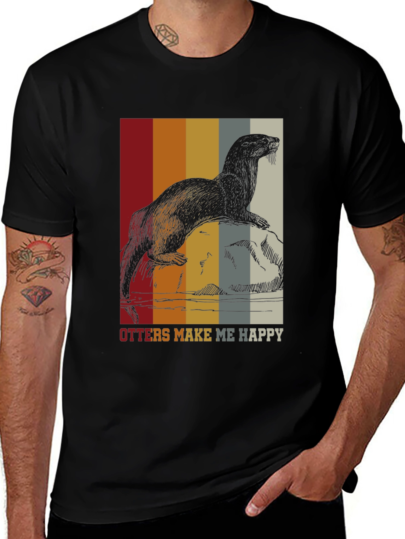 Otter Graphic Tee - Retro Style Comfort