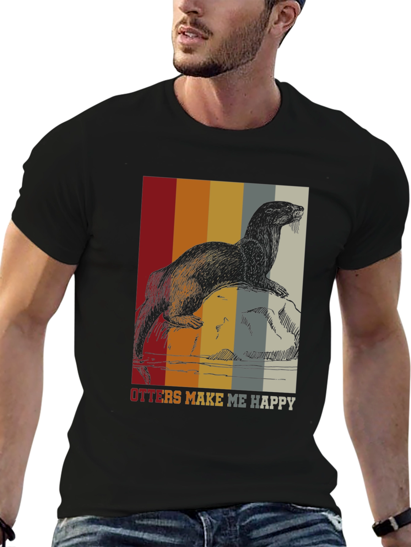 Otter Graphic Tee - Retro Style Comfort