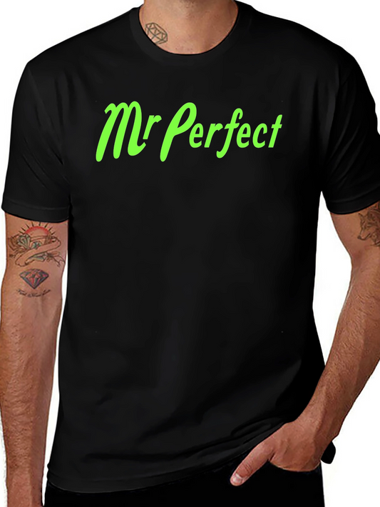 Mr. Perfect Black Graphic Tee