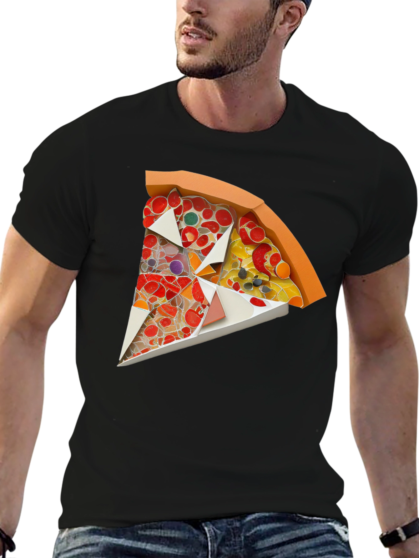 Pizza Slice Graphic Tee - Unique Foodie Fashion