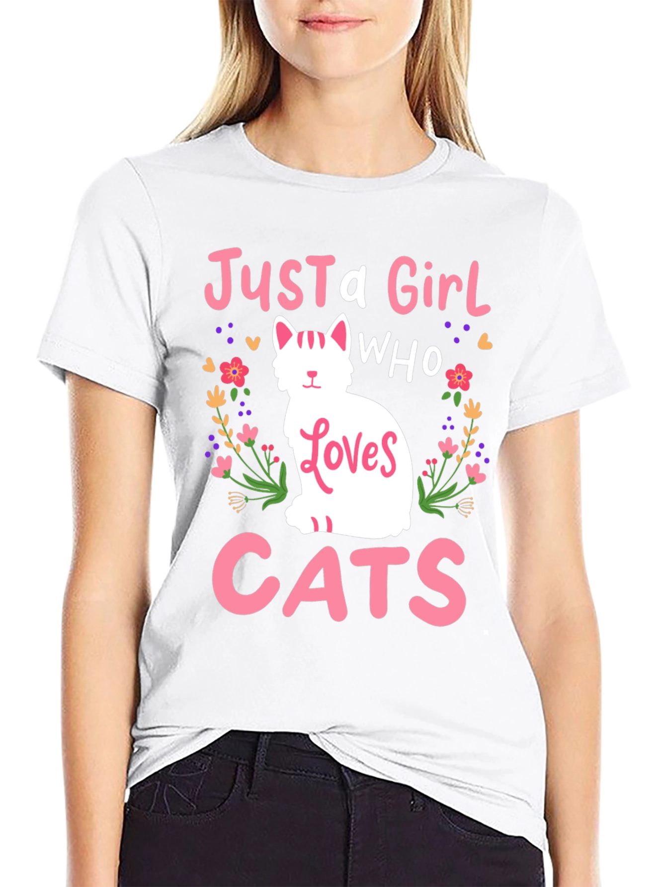 Just a Girl Who Loves Cats T-Shirt