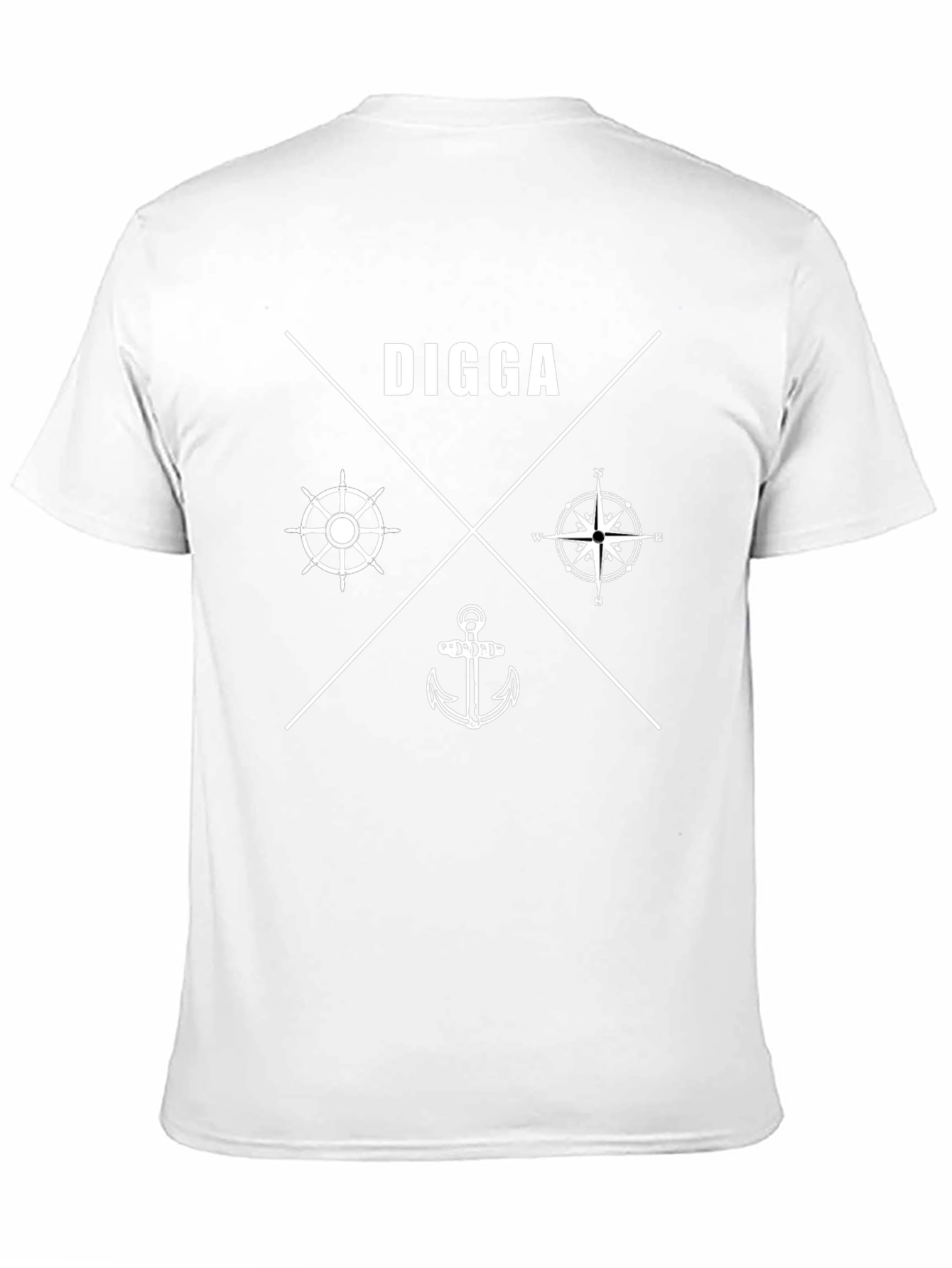 Nautical Graphic Tee - Digger Slogan Black T-Shirt