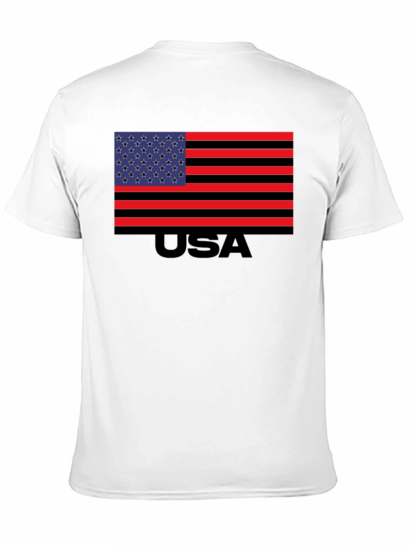 USA Flag Graphic T-Shirt - Patriotic Crew Neck Tee