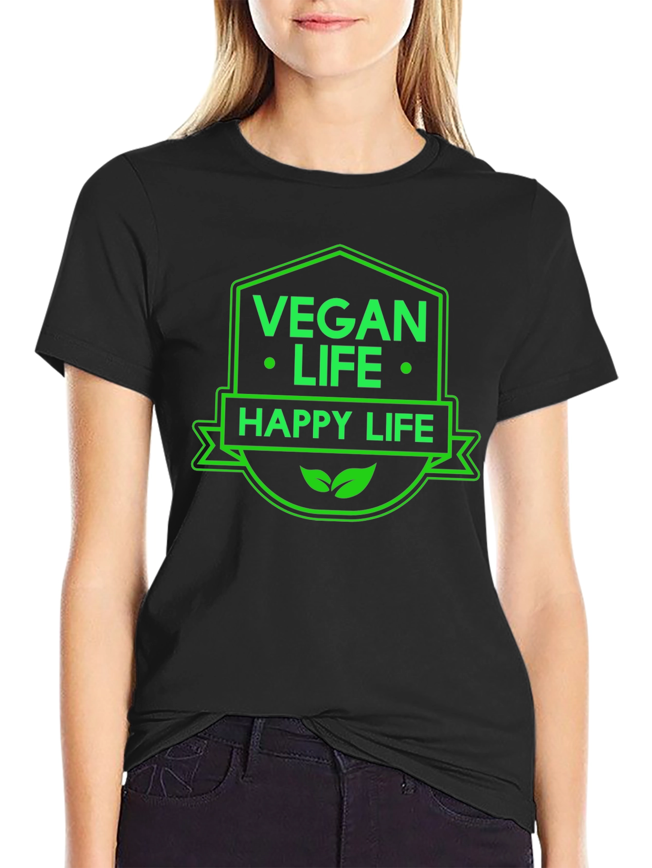 Vegan Life T-Shirt - Happy & Healthy Lifestyle