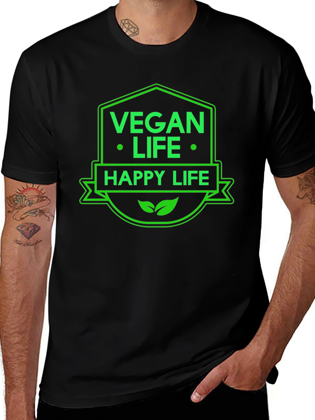 Vegan Life T-Shirt - Happy & Healthy Lifestyle