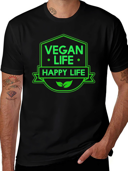 Vegan Life T-Shirt - Happy & Healthy Lifestyle