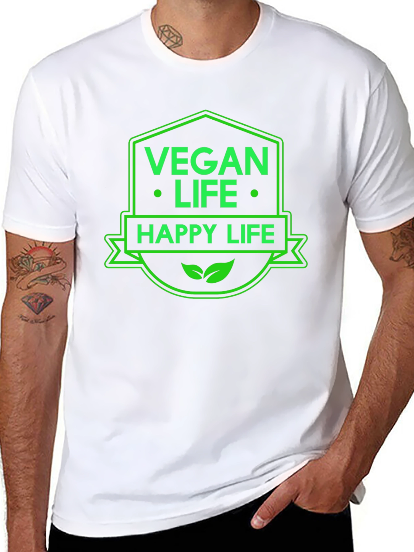 Vegan Life T-Shirt - Happy & Healthy Lifestyle
