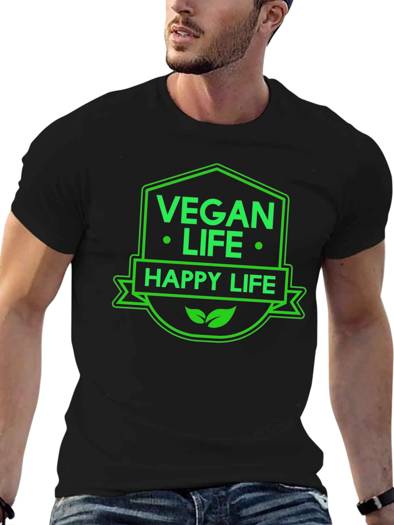 Vegan Life T-Shirt - Happy & Healthy Lifestyle