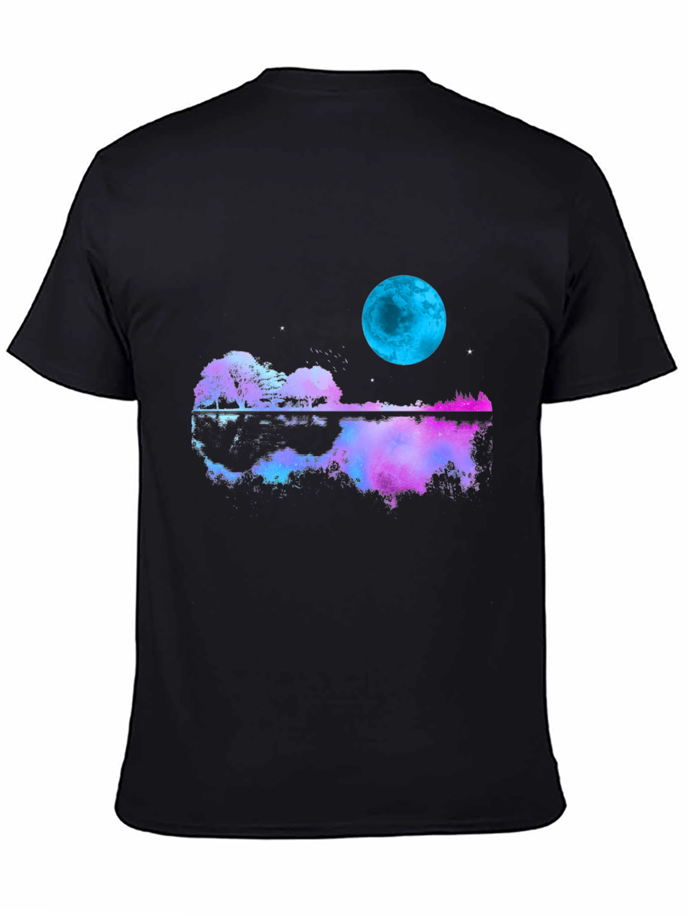 Guitar Moon T-Shirt - Reflective Graphic Tee
