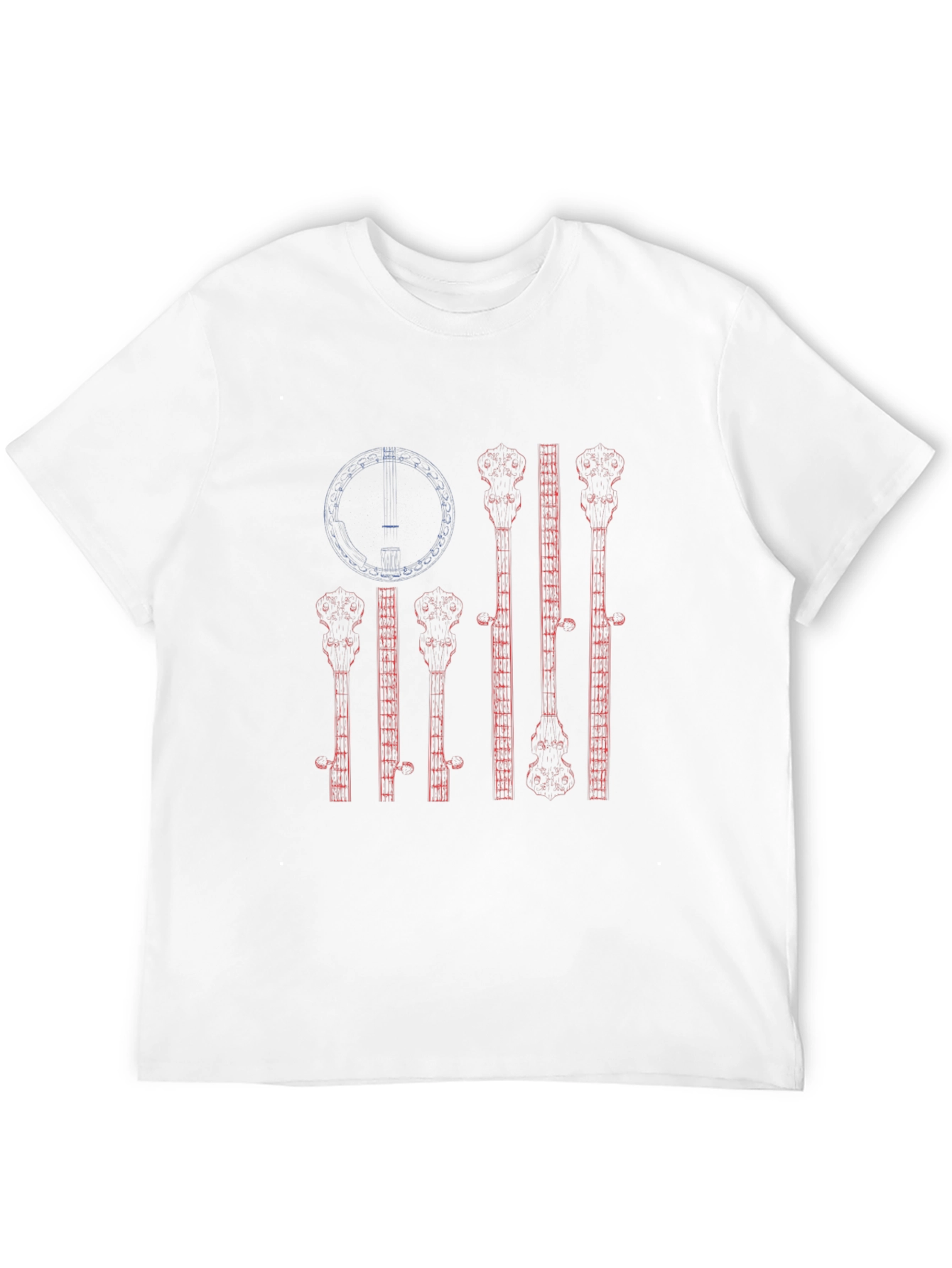 Banjo American Flag Graphic T-Shirt