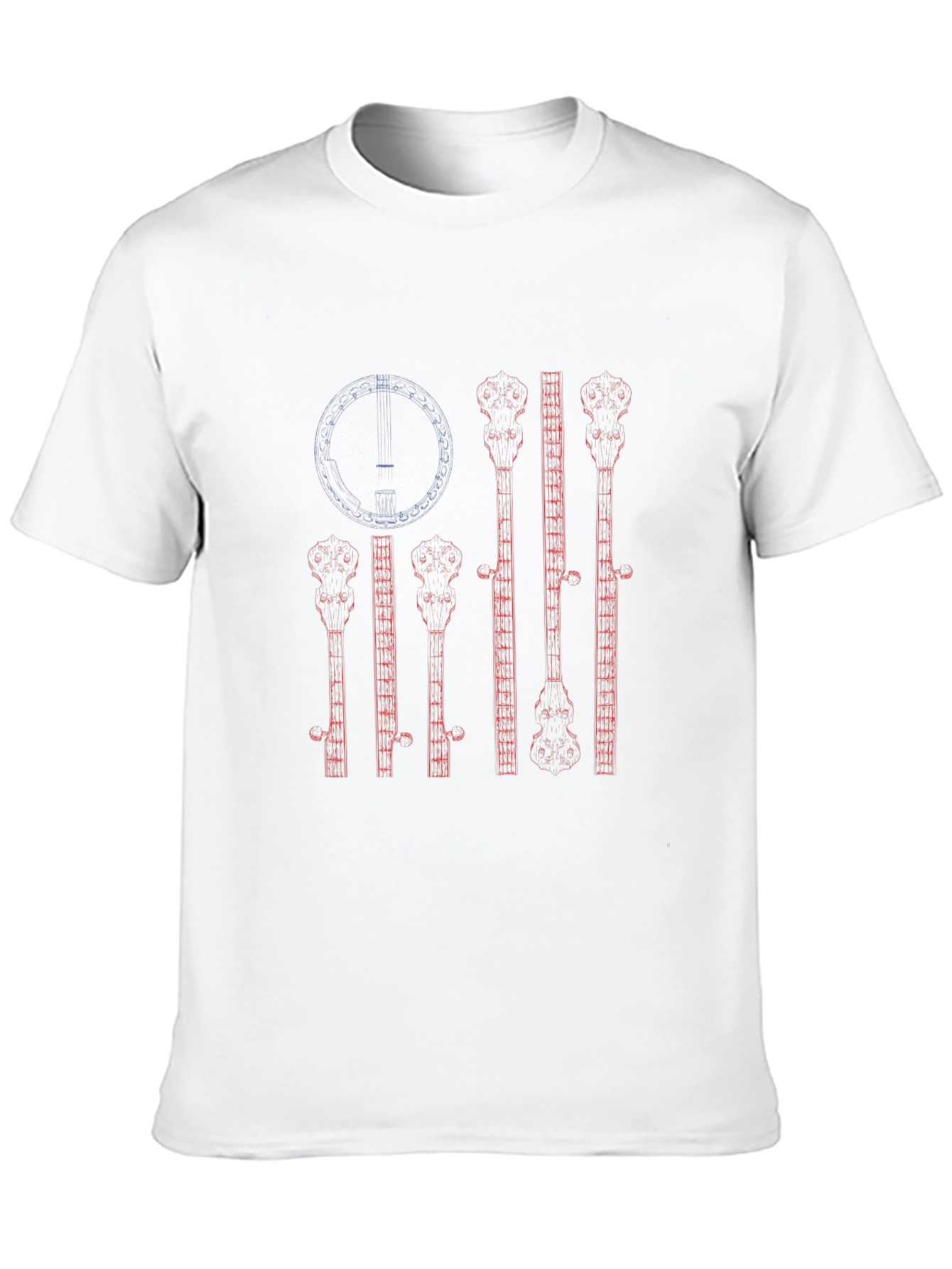 Banjo American Flag Graphic T-Shirt