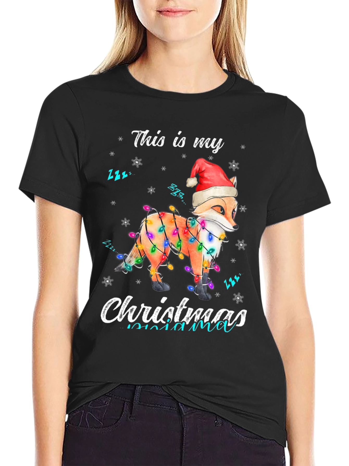 Festive Fox Christmas T-Shirt: Holiday Mama Bear Tee