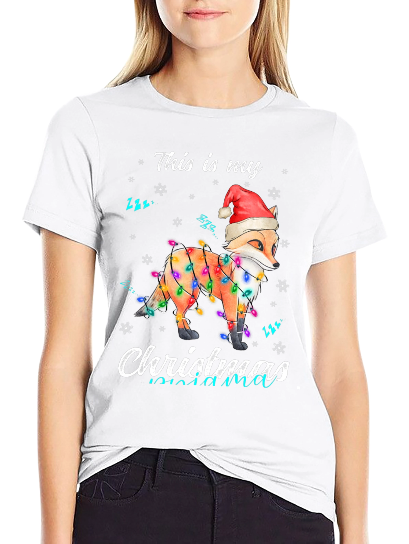 Festive Fox Christmas T-Shirt: Holiday Mama Bear Tee