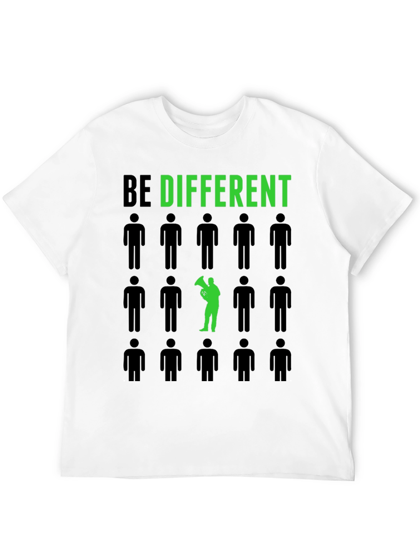 Be Different T-Shirt - Unique Green Design