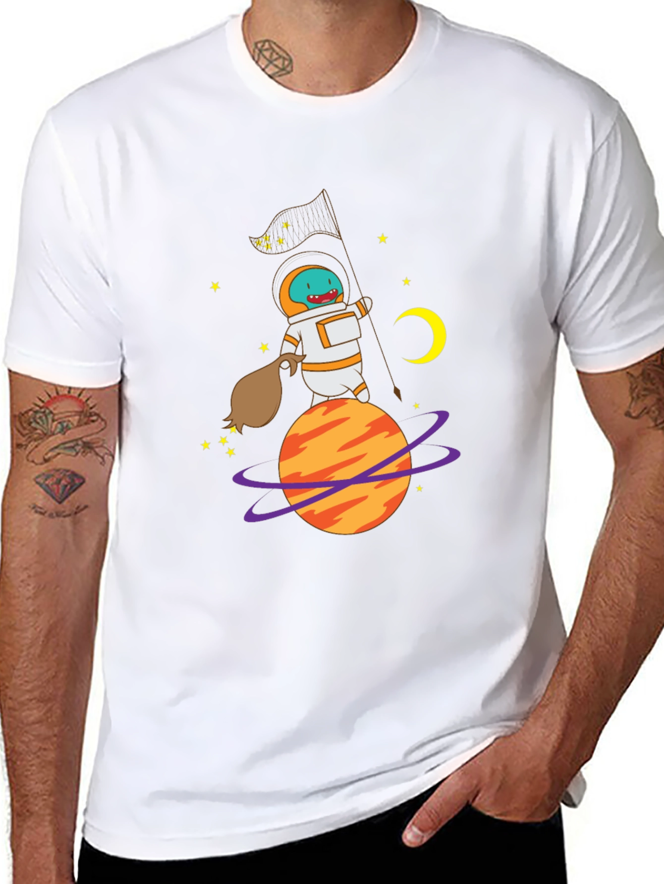 Astronaut Squirtle Graphic T-Shirt